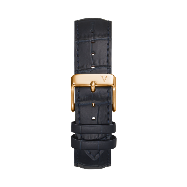 Croc Leather Navy Strap