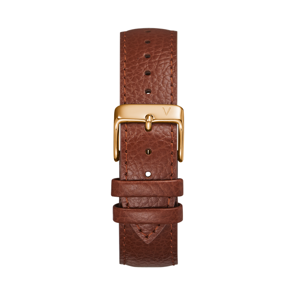 Pebbled Leather Light Brown Strap