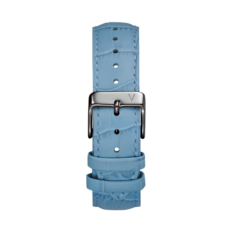 Croc Leather Sky Blue Strap