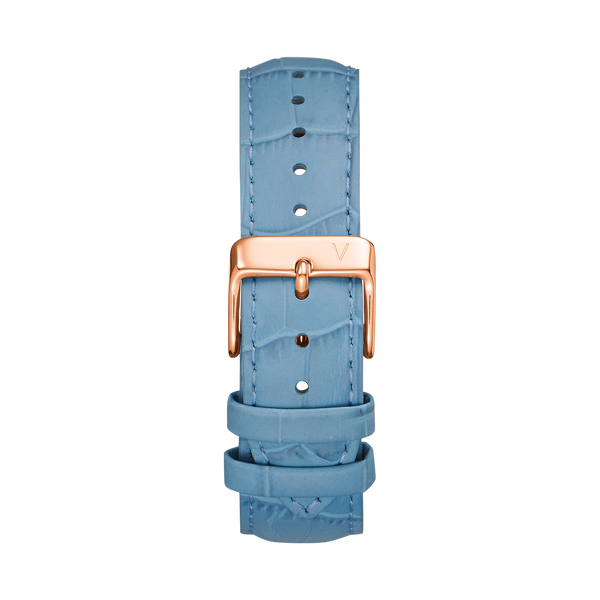 Croc Leather Sky Blue Strap