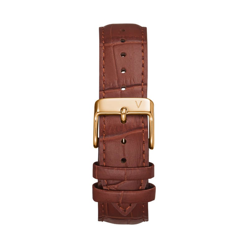 Croc Leather Light Brown Strap