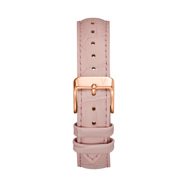 Croc Leather Pink Strap