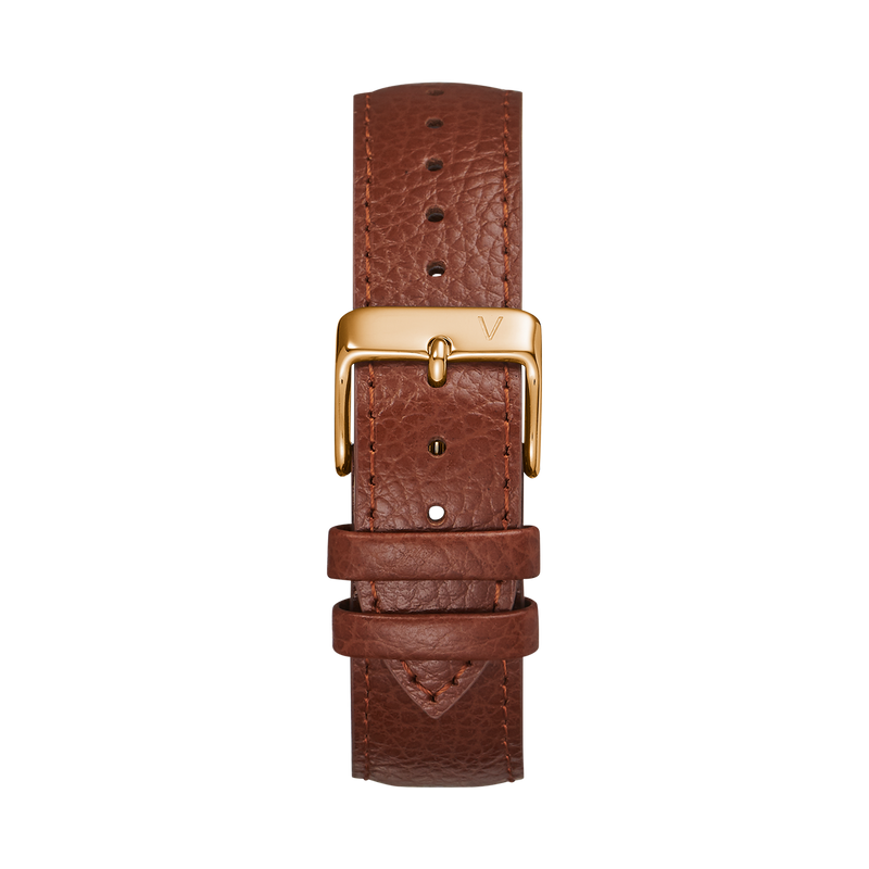 Pebbled Leather Light Brown Strap