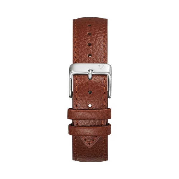 Pebbled Leather Light Brown Strap