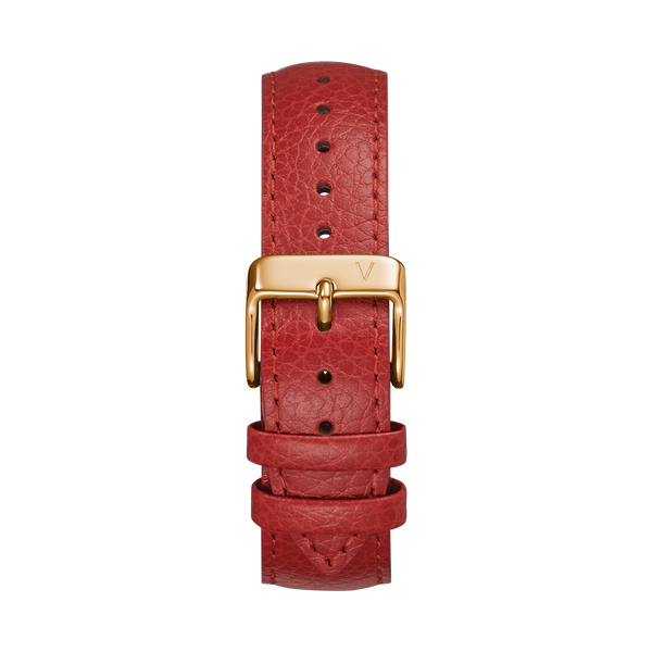 Pebbled Leather Ruby Strap