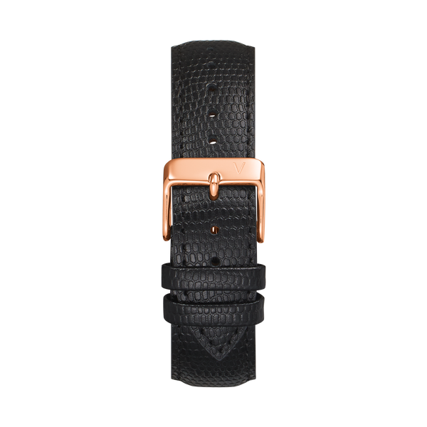 Snake Leather Black Strap