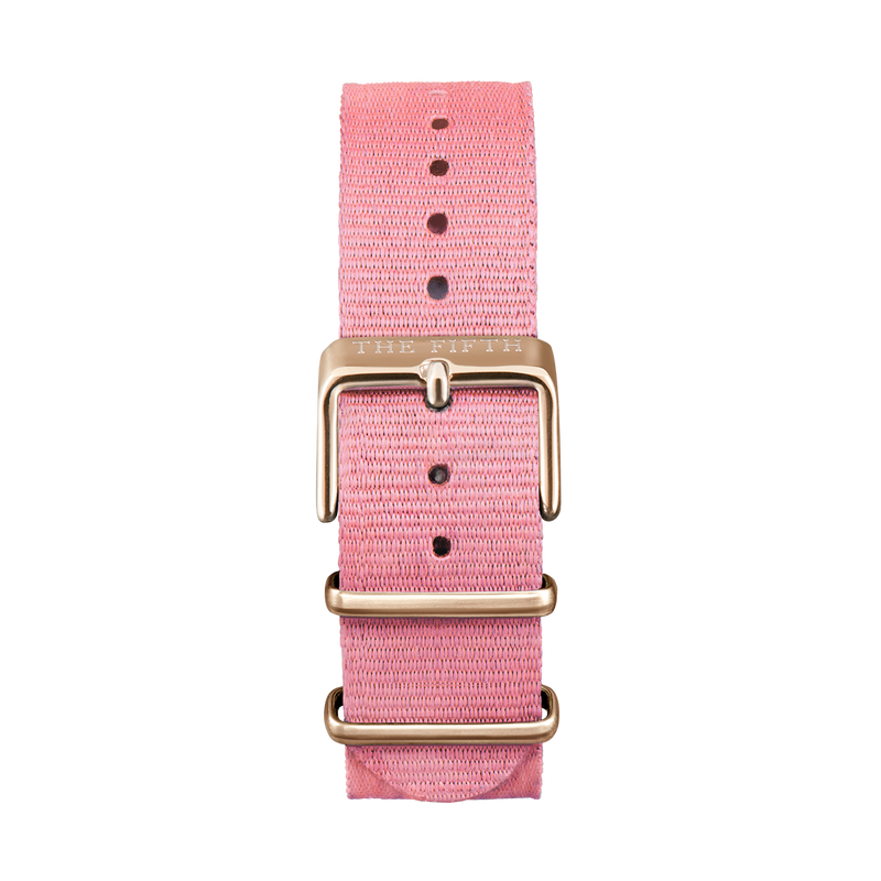 Nato Strap Pink & Rose Gold - Womens